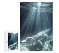 Albino Alligator Underwater Adult Puzzle, 1000 PCS, Relaxing Jigsaw Activity, An Engaging Indoor Activity for Quiet Evenings, at Home