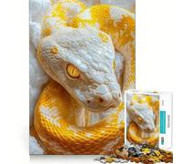 Albino Python Jigsaws for Adults1000 Pieces Indoor Play Precise Connection Family Game Furniture Decor (38x26cm)