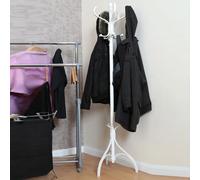 albion wooden coat stand in white