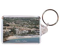 Albir - Spain - Costa Blanca - Double Sided Large Keyring Name Tag Key Ring Chain Fob Novelty Gift/Present