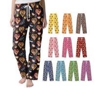 ALBK Personalised Pyjamas Pants with 1 to 3 Photos Men Women - Personalised Pyjamas Pants Gifts for Dad Mom Your lover-SUPER DAD