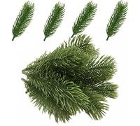 alblinsy hefei 60 Packs Similated Pine Branches, 5.5" Christmas Green Plants Pine Needles Branches Garland for DIY Garland Wreath Embellishing and Home Garden Decoration