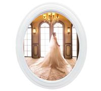 alblinsy Oval Picture Frames,Classic Oval Wood Picture Frame Wooden Wall Hanging Picture Frames for Home Office Wall Décor (White, 12 inch)