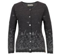 Albmerino - Women's Cardigan Flower Meadow - Wool jacket size M, grey