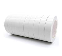 ALBOYI 10 Rolls White Electrical Tape, 15mm x 15m Self-Adhesive PVC Insulation Gaffer Tape for Cable Protection Insulating and Repairing Wires