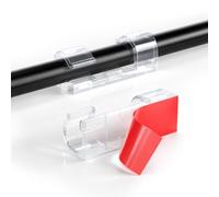 ALBOYI 40 Pack Transparent Cable Clips, Clear Adhesive Wire Holders for Home, Office & Car Dash, Self-Adhesive Cable Organiser Cord Tidy Management Clips for Desk, Wall, TV, USB Charger & PC Wires