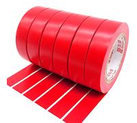 ALBOYI 6 Rolls Red Electrical Tape, 15mm x 15m Self-Adhesive PVC Insulation Tape for Wire Repair, Cable Protection and Securing Holiday Lights