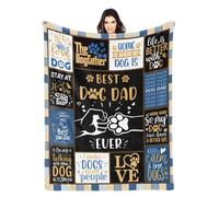 Albrayst Dog Dad Blanket for Dad, from Daughter Son Kids, Daddy Christmas Birthday Gifts, 50" x 60"
