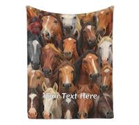 Albrayst Horse Blankets, Personalized Blanket with Name, Custom Throw Blanket for Bed Sofa Couch, 50x60 Inches