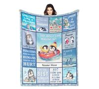 Albrayst I Just Really Like Penguins Blanket, Customized Name Blanket, Personalized Flannel Blanket for Aesthetic Gifts, 30"x40"