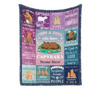 Albrayst Just a Girl Who Loves Capybara Blankets, Personalized Flannel Blanket for Girls Gifts Sofa Couch, 30 x 40 Inches