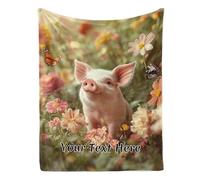 Albrayst Pig Blankets and Throws, Make Your Own Name Blanket for Mother's Day Valentine's Day Decor Gifts, 50"x60"