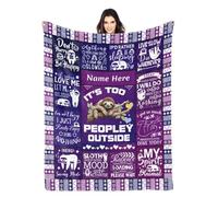 Albrayst Sloth Throw Blanket Personalized, Custom Blanket with Name for Room Decor Aesthetic Gifts, 40"x50"