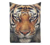 Albrayst Tiger Blankets and Throws, Make Your Own Name Blanket for Mother's Day Valentine's Day Decor Gifts, 50"x60"
