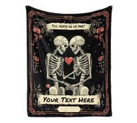 Albrayst Till Death Do Us Part Blanket Gifts for Him Her, Custom Flannel Blanket for Wife, Husband, Couple, 40 x 50 Inches