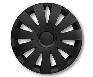 Albrecht 16 Inch Hub Caps Black for Steel Rims - Strike Wheel Trims Made Plastic - Durable Wheel Trims in Original Albrecht Packaging - Made in the EU