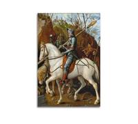 Albrecht Durer Artist Poster Knight, Death And The Devil, 1513 Cool Artworks Painting Wall Art Canvas Prints Hanging Picture Home Decors Idea 16x24inch(40x60cm)