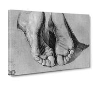 Albrecht Durer Feet of an Apostle Canvas Print | Gallery Wrapped 30mm Frame Wall Art | 20x14 inches | Ready to Hang | Modern Picture | Living Room Bedroom Lounge Office