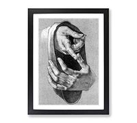 Albrecht Durer Hand Study Classic Painting Framed Print | A2 Black Framed Wall Art | Ready to Hang | Classic Historical Picture | Living Room Bedroom Lounge Office