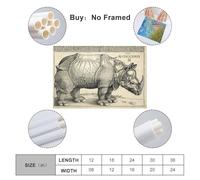 Albrecht Durer Painter《The Rhinoceros》Artworks Posters Print Photo Art Canvas Home Decorative Bedroom Modern Decors 16x24inch(40x60cm)