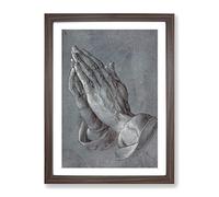 Albrecht Durer Praying Hands Classic Painting Framed Wall Art Print, Ready to Hang Picture for Living Room Bedroom Home Office Décor, Walnut A2 (64 x 46 cm)