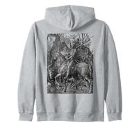 Albrecht Durer print on back Knight, Death and the Devil Zip Hoodie