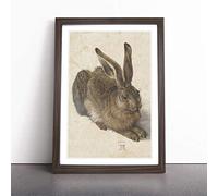 Albrecht Durer The Hare Framed Wall Art Print Walnut A2 | Ready to Hang, Satin Fine Art Paper, Fade-Resistant Inks, Acrylic Glazing, Securely Packaged, Made in the UK