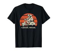 Albufeira Portugal Vintage Style Distressed Scooter Design T-Shirt