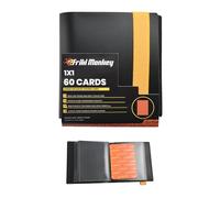 Album 60 Trading Cards - 1 Pocket Per Page - PVC Free PP Album, Elastic Closure - Compact Binder for TCG Cards Friki Monkey