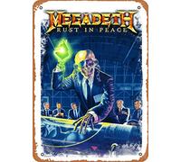 Album Artwork Rust in peace Metal Tin Sign Poster Vintage Art Wall Decor 12 x 8 inch