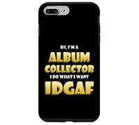 Album Collector Costume IDGAF Music Vinyl Record Collecting Case for iPhone 7 Plus/8 Plus