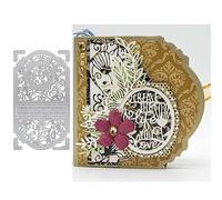 Album Cover Dies for Card Making DIY Scrapbooking Create the Life,You Love Words Metal Cutting Dies for Paper Crafting Handmade Crafts Scrapbooking Supplies Flowers Decor Metal Dies Arts Crafts