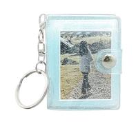 Album Keychain,24-Pockets Photo Pictures Keychain,Small Portable Clear Binder | for Picture Wallet Kids Adults Men Women Birthday Wedding School