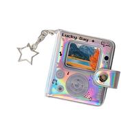 Album Keychain - Double-sided Cute Small Retro Portable Keychain,Picture Album Book - for Family Kids Grandparents Christmas Holiday Party Vacation Memorial Pregnancy Birth Growth Home Car