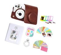 Album Lens Frame Bundle for Model 13 Camera, Brown | Crossbody Case Clear Shell Decor Carry Travel Storage Display Package
