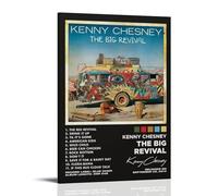 Album Poster of The Big Revival by Kenny Chesney Posters Canvas Cover Wall Art Print Aesthetic Poster for Living Room Bedroom Office Decor Creative Art Gift 16x24inch(40x60cm) Frame-style-29