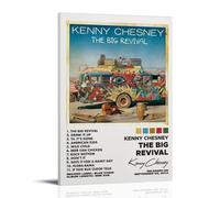 Album Poster of The Big Revival by Kenny Chesney Posters Canvas Cover Wall Art Print Aesthetic Poster for Living Room Bedroom Office Decor Creative Art Gift 12x18inch(30x45cm) Frame-style-25