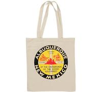 Albuquerque New Mexico at The Crossroads of The Scenic Southwest Vintage Natural Cotton Tote Bag White