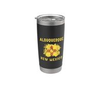 Albuquerque New Mexico Grunge Old Scratched State Flag Stainless Steel Insulated Tumbler