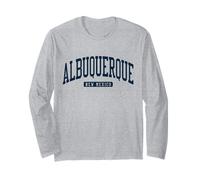 Albuquerque New Mexico NM College University Style Navy Long Sleeve T-Shirt