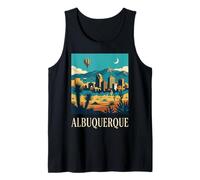 Albuquerque New Mexico Skyline Desert Retro City Art Tank Top