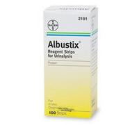 Albustix Reagent Strips for Urinalysis, Tests for Protein - 100 ea