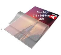 Albyco Laminating Pouches, Laminating Pouches, A4 Format, 216 x 303 mm, Thickness 2 x 80 (160) Microns, Matt, Pack of 100, Transparent