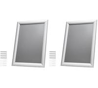 Albyco - Photo Frame - A4 Format - Aluminium Clip Frame for Poster, 21 x 30 cm, 25 mm Thick (Pack of 2)