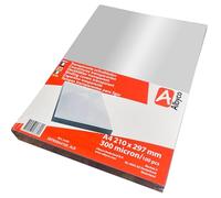 Albyco Transparent Cover Cover, Cover Sheet, PVC Cover Sheets, Transparent PVC, Format DIN A4, 210 x 297 mm, 0.30 mm/300 Micron, Glossy, per 100 Pieces