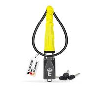 alca® Steering Wheel Lock seat Belt Buckle - Safety Device with Quick mounting I 3 Safety Keys I Flexible with Internal Wire Ropes I 67 cm Total Length I Yellow Fabric Cover A302100