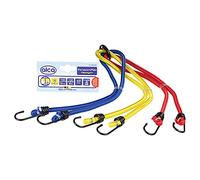 alca Germany Bungee Cords Elastic Stretch Straps With Metal Hooks ''Hexogon'' 6 x 40 cm 881060