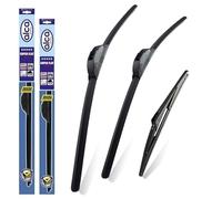 alca Germany Fits Kia Carens 2014-onwards Set of 3 Windscreen Wiper Blades Super Flat Front Rear 28"28"H 11"O ASF2828H11O