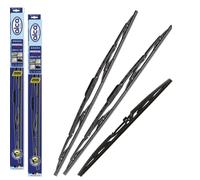 Alca Germany Universal Windscreen Wiper Blades Front Rear Classic 24"14"12" Fits Nissan Note 2006-2013 AU2414H12ARC