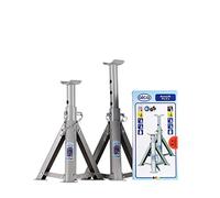 Alca Heavy Duty Foldable Axle Jack Stands 2 Tons For Car Van Set of 2 Vehicle Lift Lifting Emergency Tool Diy A445000